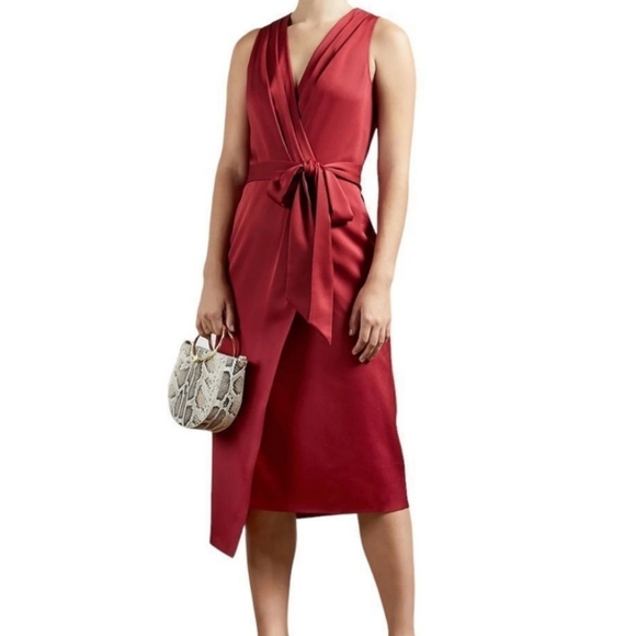 Ted Baker Dresses Ted Baker New York Red Chrisey Midi Poshmark